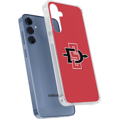 San Diego State University Aztecs Red Logo Galaxy A35 5G Clear Case