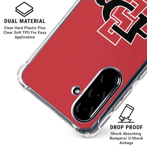 San Diego State University Aztecs Red Logo Galaxy A36 5G Clear Case