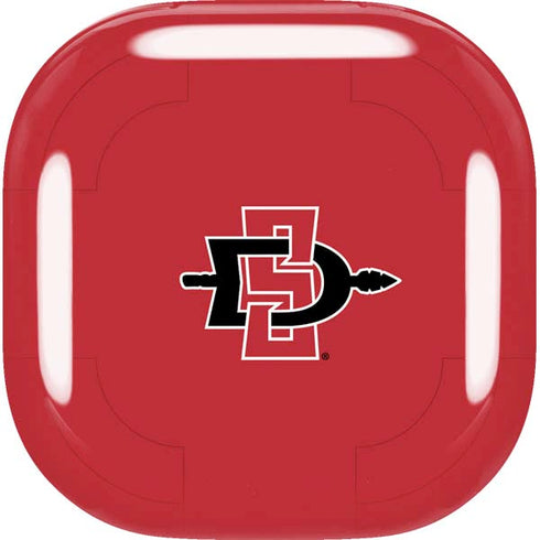 San Diego State University Aztecs Red Logo Galaxy Buds Live Skin
