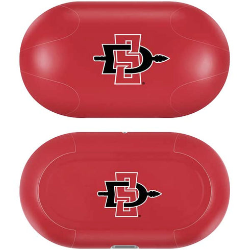 San Diego State University Aztecs Red Logo Galaxy Buds Plus Skin