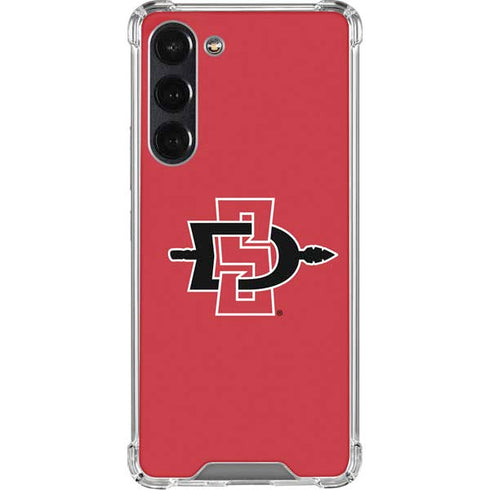 San Diego State University Aztecs Red Logo Galaxy S24 FE Clear Case