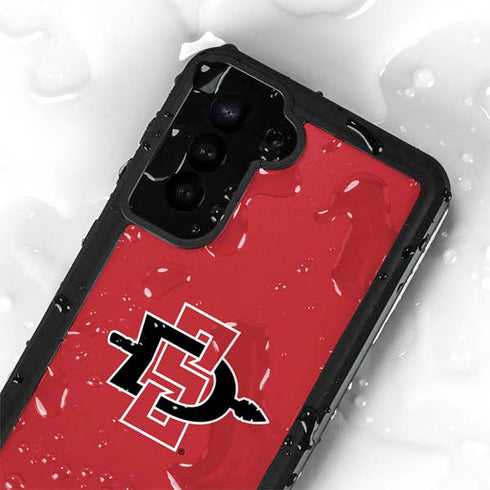 San Diego State University Aztecs Red Logo Galaxy S24 Plus Waterproof Case