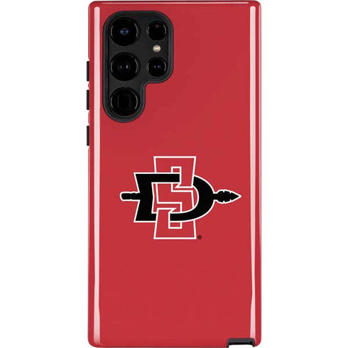 San Diego State University Aztecs Red Logo Galaxy S25 Ultra Impact Case
