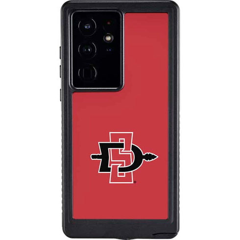 San Diego State University Aztecs Red Logo Galaxy S24 Ultra Waterproof Case