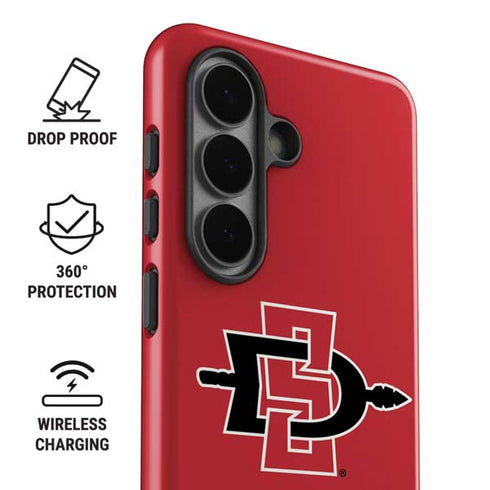 San Diego State University Aztecs Red Logo Galaxy S26 Impact Case