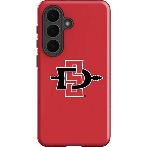 San Diego State University Aztecs Red Logo Galaxy S26 Impact Case