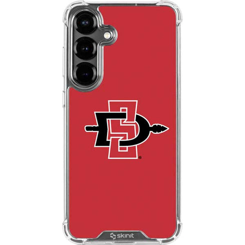San Diego State University Aztecs Red Logo Galaxy S26 Plus Clear Case