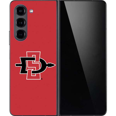 San Diego State University Aztecs Red Logo Galaxy Z Fold5 5G Skin