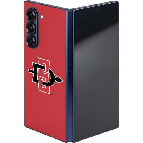 San Diego State University Aztecs Red Logo Galaxy Z Fold6 Skin