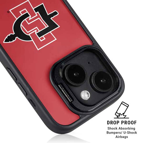 San Diego State University Aztecs Red Logo iPhone 14 Plus Kickstand Case