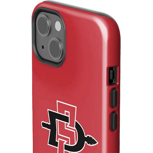 San Diego State University Aztecs Red Logo iPhone 15 Impact Case