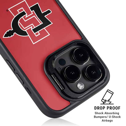 San Diego State University Aztecs Red Logo iPhone 15 Pro Max Kickstand Case