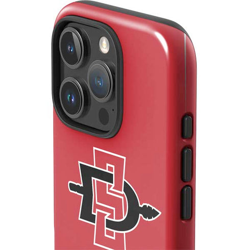 San Diego State University Aztecs Red Logo iPhone 16 Pro Impact Case
