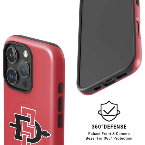 San Diego State University Aztecs Red Logo iPhone 16 Pro Magsafe Impact Case