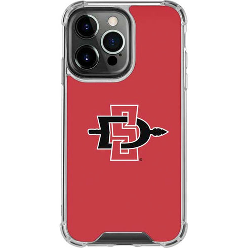 San Diego State University Aztecs Red Logo iPhone 16 Pro Max Clear Case