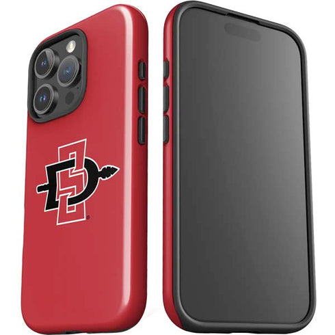 San Diego State University Aztecs Red Logo iPhone 16 Pro Max Impact Case