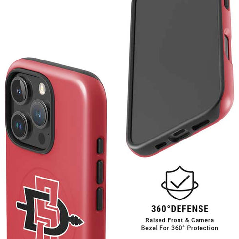 San Diego State University Aztecs Red Logo iPhone 16 Pro Max Magsafe Impact Case