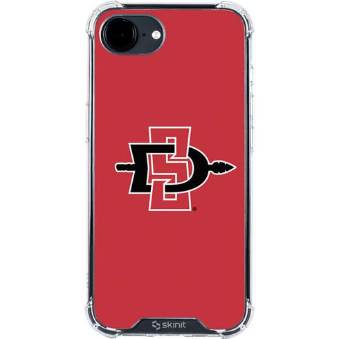 San Diego State University Aztecs Red Logo iPhone 16e Clear Case