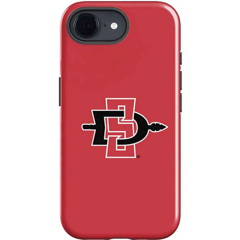 San Diego State University Aztecs Red Logo iPhone 16e Impact Case