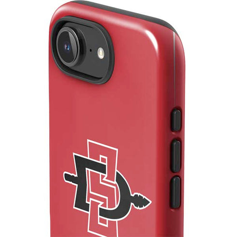 San Diego State University Aztecs Red Logo iPhone 16e Impact Case