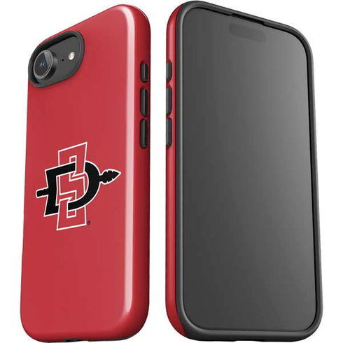 San Diego State University Aztecs Red Logo iPhone 16e Impact Case