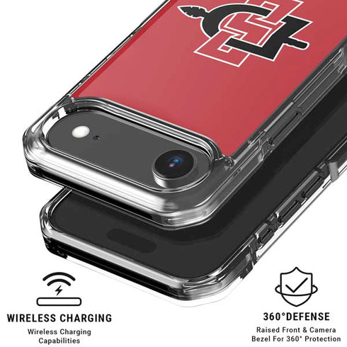 San Diego State University Aztecs Red Logo iPhone 17 Air Clear Case