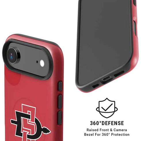 San Diego State University Aztecs Red Logo iPhone 17 Air Magsafe Impact Case