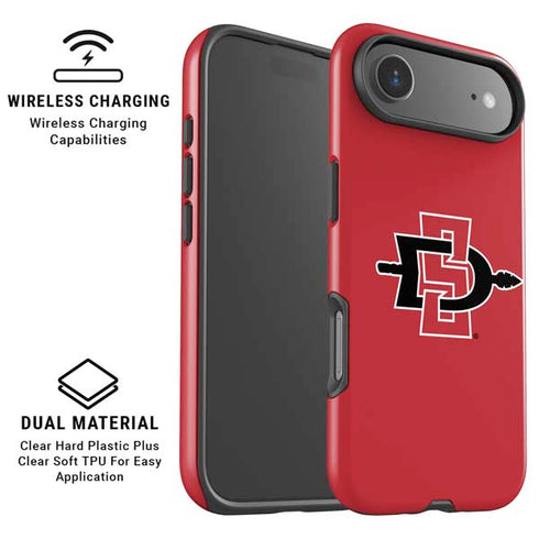 San Diego State University Aztecs Red Logo iPhone 17 Air Magsafe Impact Case