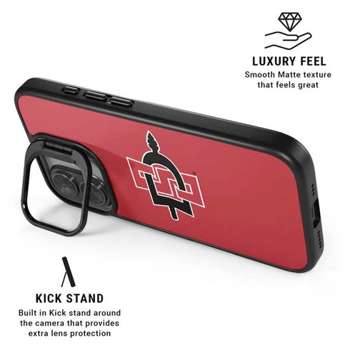 San Diego State University Aztecs Red Logo iPhone 17 Kickstand Case