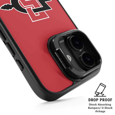 San Diego State University Aztecs Red Logo iPhone 17 Kickstand Case