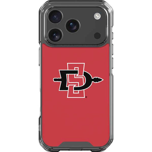 San Diego State University Aztecs Red Logo iPhone 17 Pro Clear Case