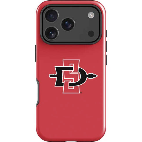 San Diego State University Aztecs Red Logo iPhone 17 Pro Impact Case