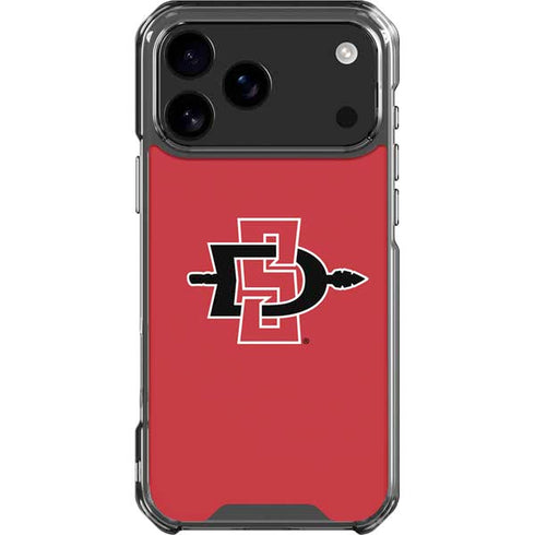 San Diego State University Aztecs Red Logo iPhone 17 Pro Max Clear Case