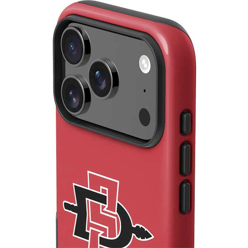 San Diego State University Aztecs Red Logo iPhone 17 Pro Max Impact Case