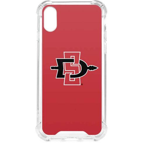 San Diego State University Aztecs Red Logo iPhone XS Clear Case