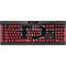 San Diego State University Aztecs Red Logo K95 RGB PLATINUM Mechanical Gaming Keyboard Skin