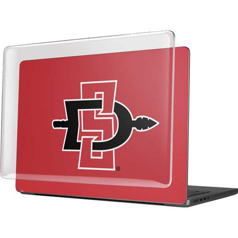 San Diego State University Aztecs Red Logo MacBook Pro 14in (2021-24) Case plus Skin