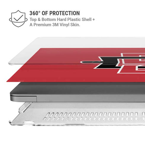 San Diego State University Aztecs Red Logo MacBook Pro 14in (2021-24) Case plus Skin