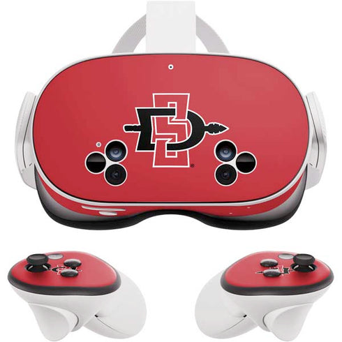 San Diego State University Aztecs Red Logo Meta Quest 3S Skin