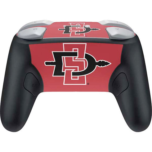 San Diego State University Aztecs Red Logo Nintendo Switch 2 (2025) Pro Controller Skin