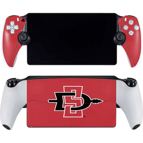 San Diego State University Aztecs Red Logo PlayStation Portal Remote Player Skin