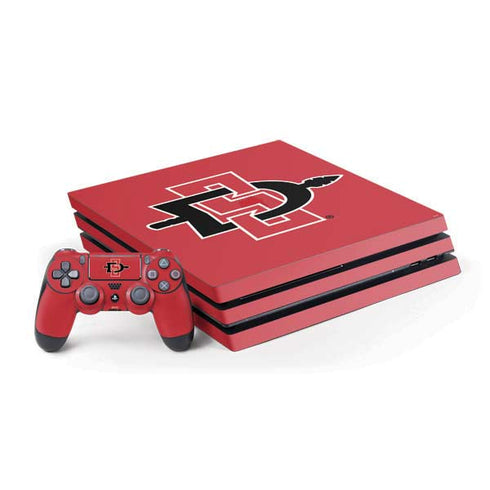 San Diego State University Aztecs Red Logo PlayStation PS4 Skins