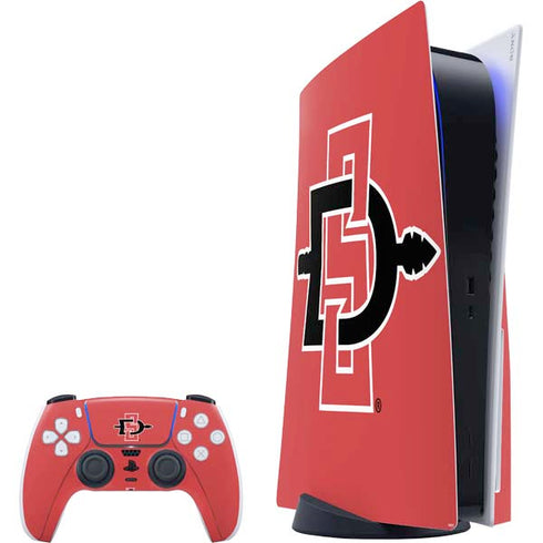 San Diego State University Aztecs Red Logo PlayStation PS5 Skins
