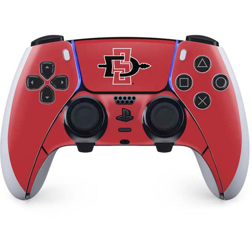 San Diego State University Aztecs Red Logo PS5 DualSense Edge Pro Controller Skin