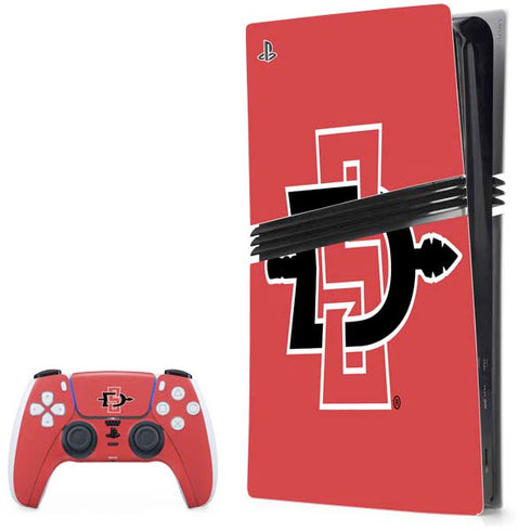 San Diego State University Aztecs Red Logo PlayStation PS5 Skins