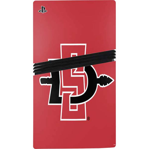 San Diego State University Aztecs Red Logo PS5 Pro Bundle Skin