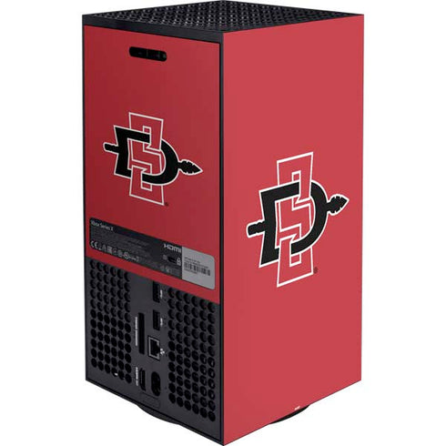 San Diego State University Aztecs Red Logo XBox Series X Digital Edition Bundle Skin