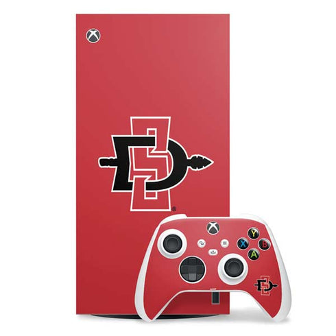 San Diego State University Aztecs Red Logo Xbox Series X Skins
