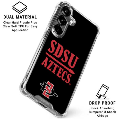 San Diego State University Aztecs San Diego State Galaxy S26 Plus Clear Case