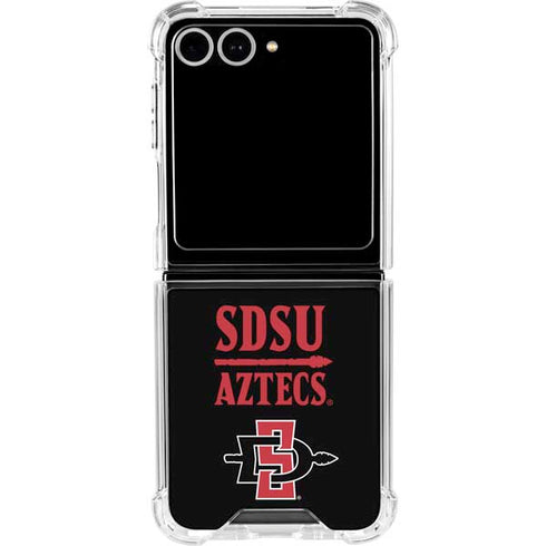 San Diego State University Aztecs San Diego State Galaxy Z Flip7 Clear Case